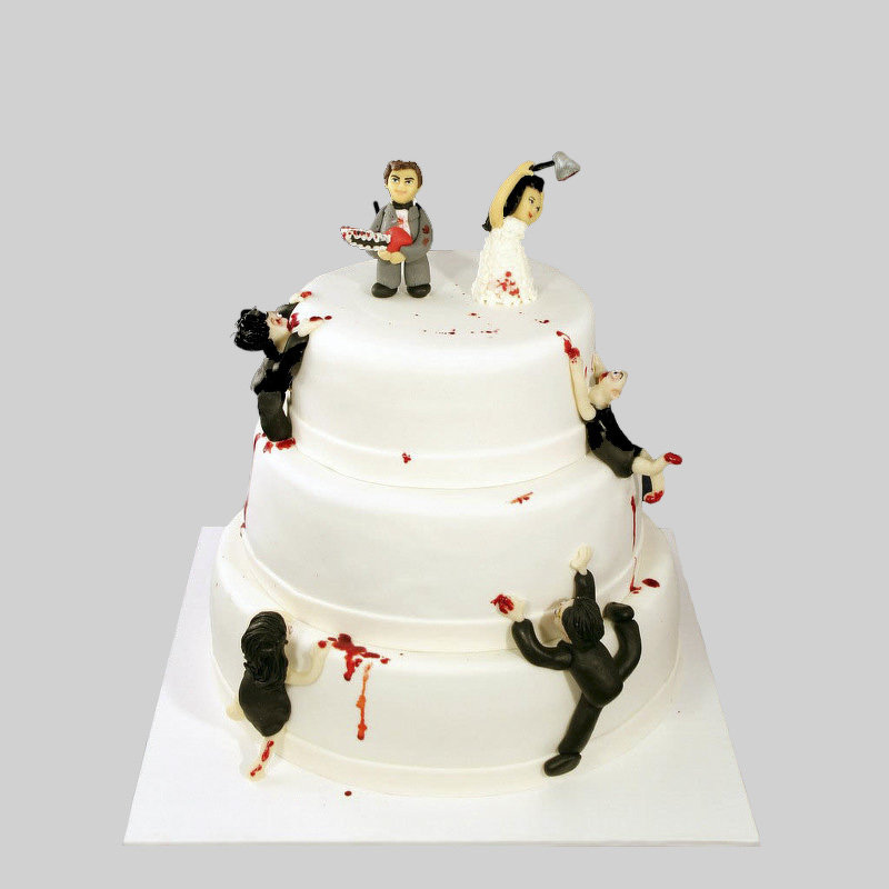 Торт Свадьба в стиле Зомби